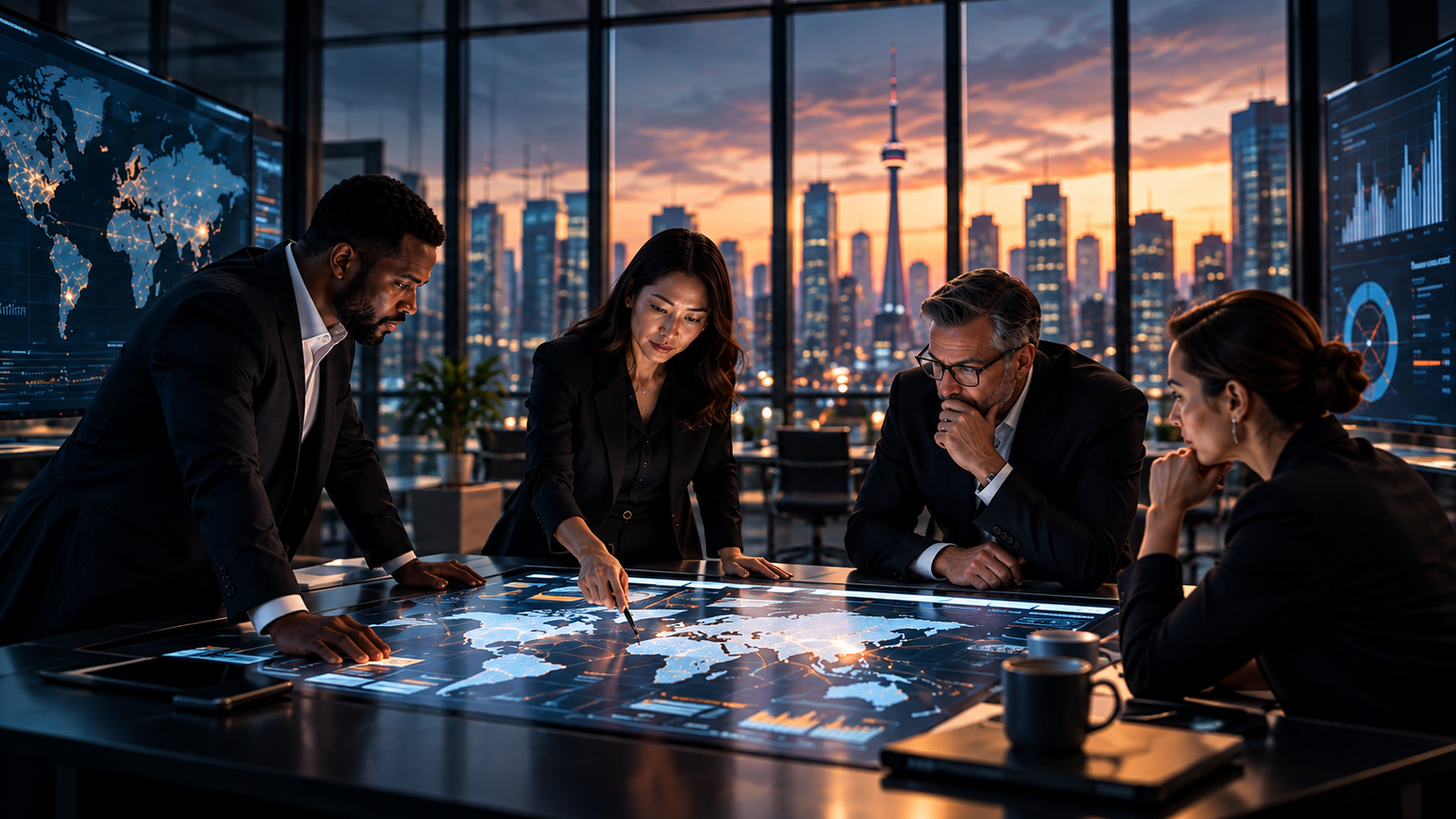 CCT workforce intelligence team reviewing global talent data